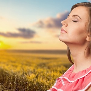 Inhalation, exercice de respiration, soulagement.