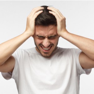man met stress